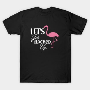 Bridesmaid - Let's get flock up / Flamingo Theme T-Shirt